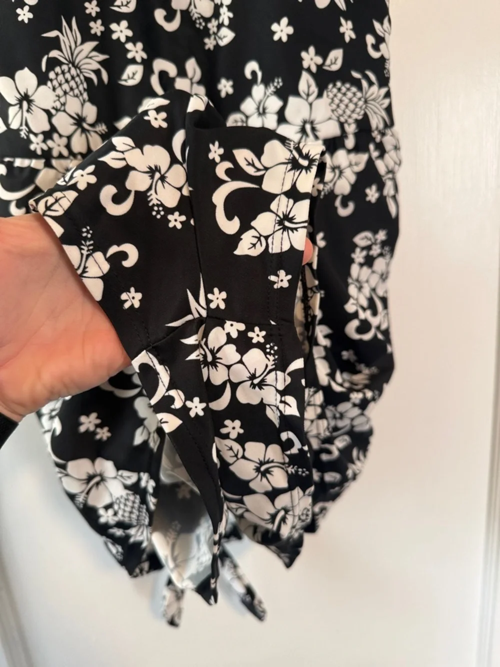 Blair Black and White Floral Swim Romper NWT - Picture 3 of 7